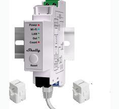 Продуктово изображение Монофазен Smart мерител 2х 50A за DIN монтаж Shelly PRO EM 50